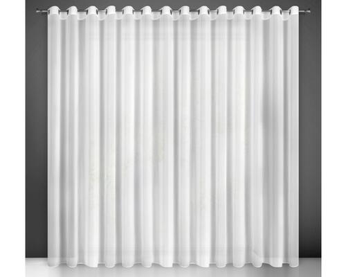Hotová záclona s krúžkami - Dalia, biela matná 350 x 250 cm